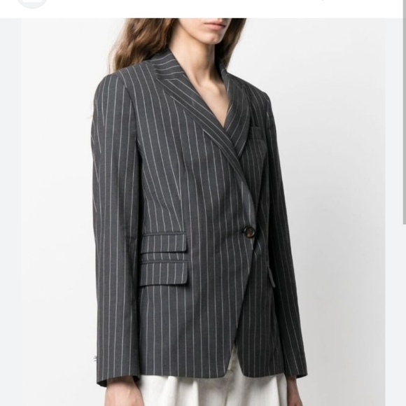 BRUNELLO CUCINELLI PINSTRIPED BLAZER - Picture 2 of 2